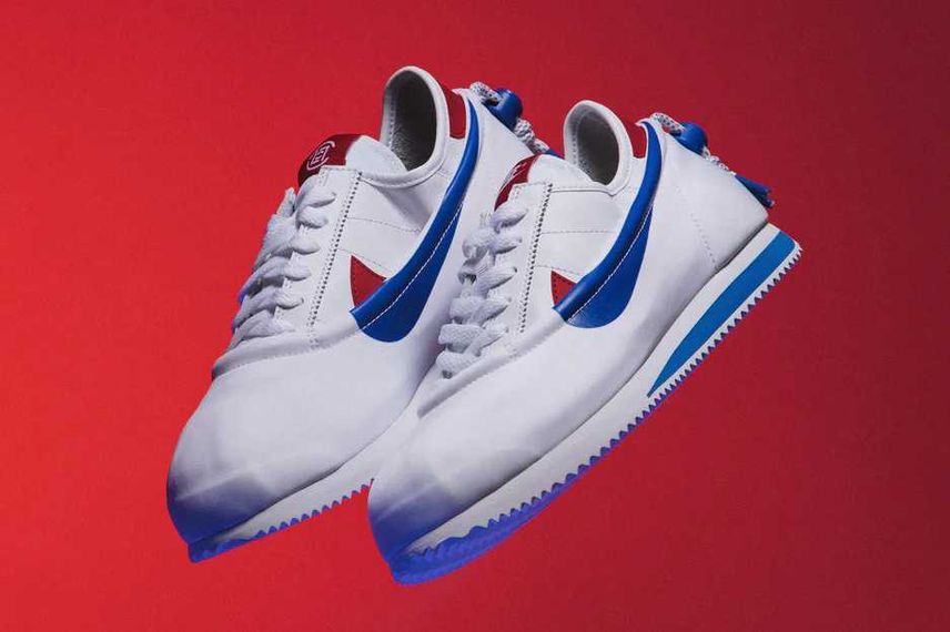 CLOT × Nike Cortez  White and Game Royal