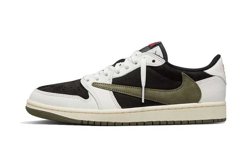 トラヴィス・スコット × ナイキ ウィメンズ エアジョーダン1 ロー OG ミディアム オリーブ 画像