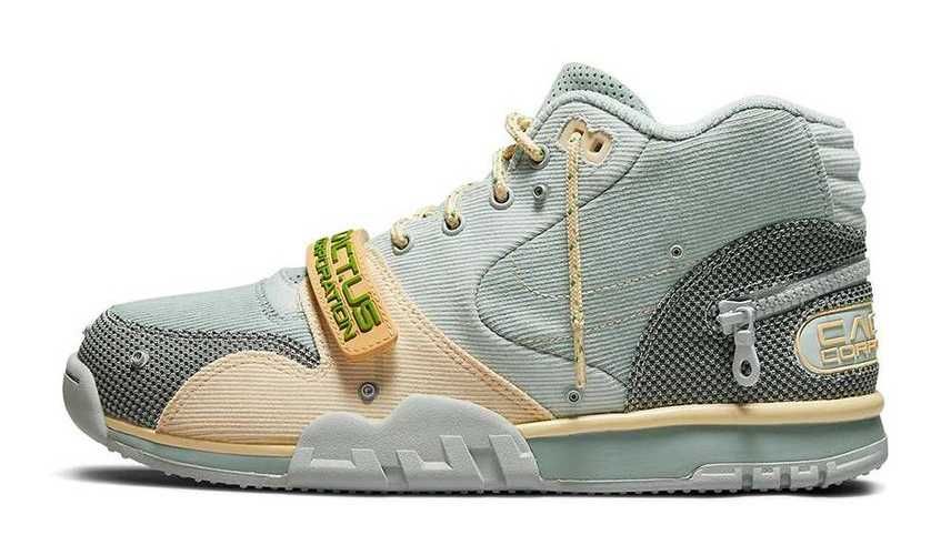 トラヴィス・スコット × ナイキ エアトレーナー1 グレーヘイズ アンド ダスティセージ 画像