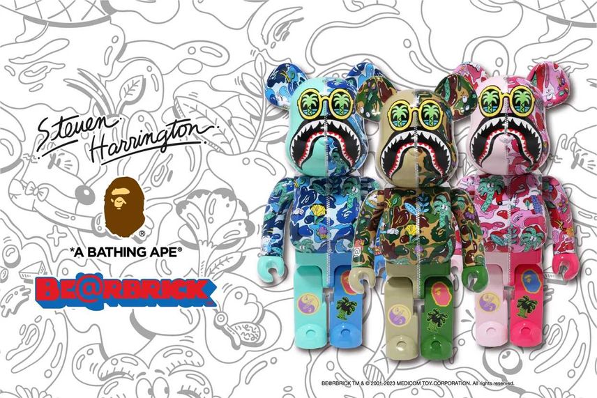 6/17発売|Steven Harrington × BAPE®︎ × MEDICOM TOY BE@RBRICK 3colors|抽選/販売/定価情報