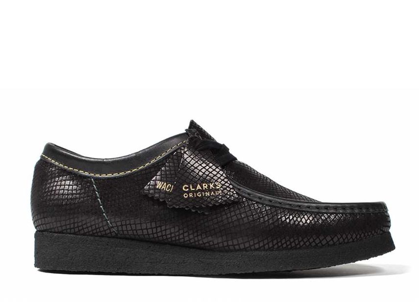 アイボリー×レッド WACKO MARIA × Clarks WALLABEE スネーク 25.5