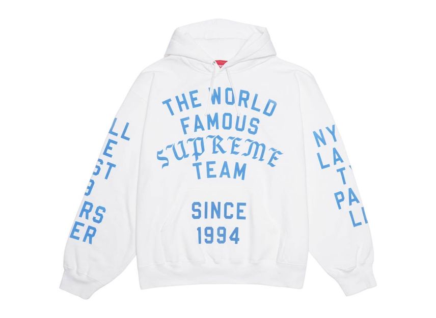 Supreme Team Flocked Hooded Sweatshirt