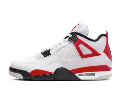 Air jordan 4 retro red black best sale