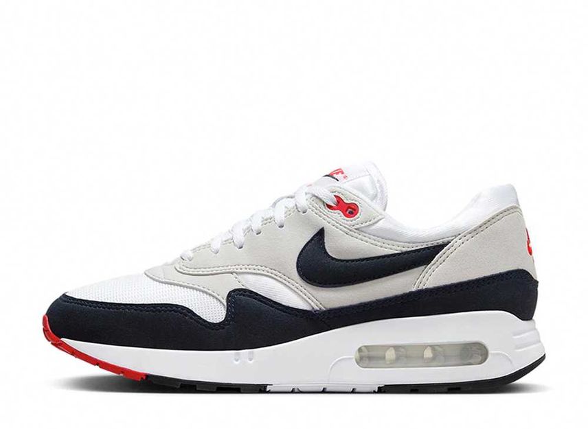 Nike air max 1 anniversary top (white / red / grey)