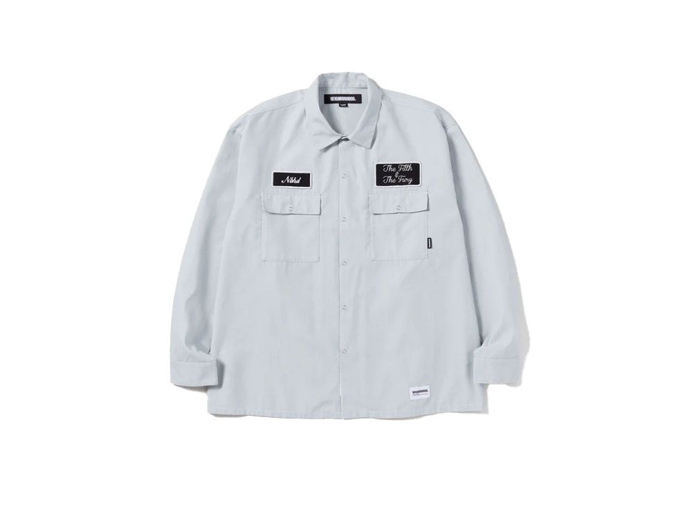 neighborhood stripe work shirt ss XL（Stripe SS Work Shirt (Blue)）