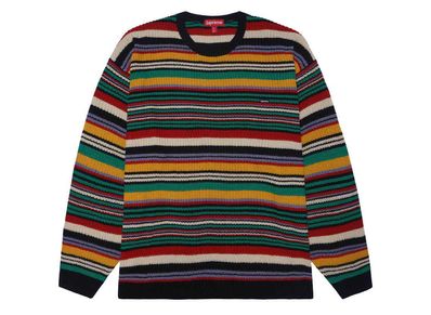 Supreme Small Box Ribbed Sweater Multi Supreme Small Box Ribbed Sweater Multi