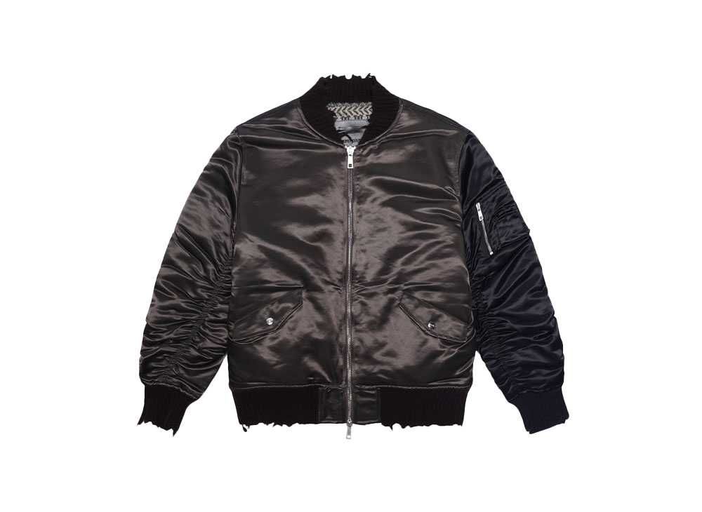 GIORGIO BRATO Distressed-finish bomber jacket ( EXCLUSIVE ) 
