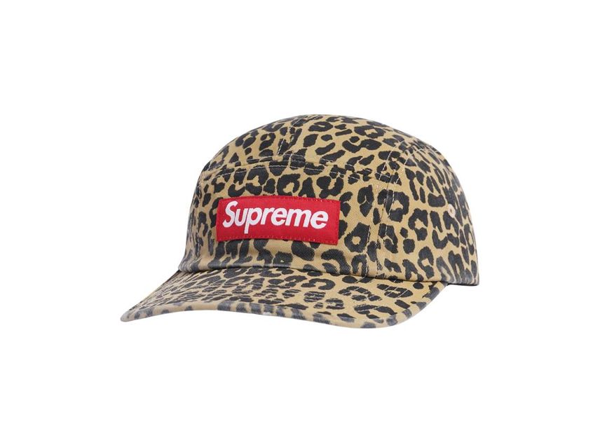 Supreme leopard camp clearance cap