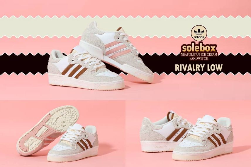 10/31発売|solebox × adidas Originals Rivalry Low "Neapolitan Ice Cream Sandwitch"|抽選/販売/定価情報