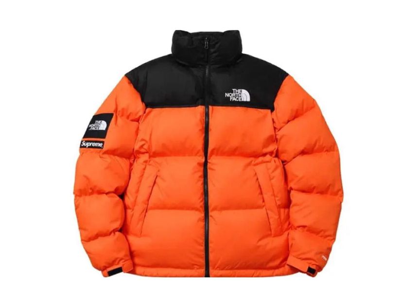 Supreme tnf orange nuptse best sale