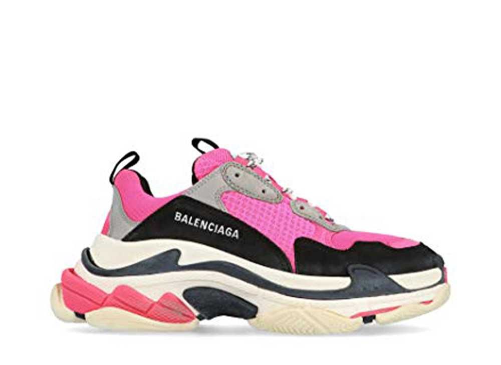 BALENCIAGA トリプルS ほそ スニーカー ネオンピンク 25㎝