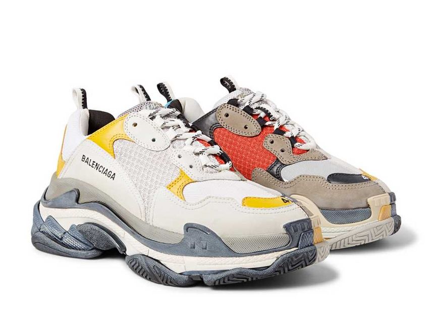 Balenciaga triple s yellow top white
