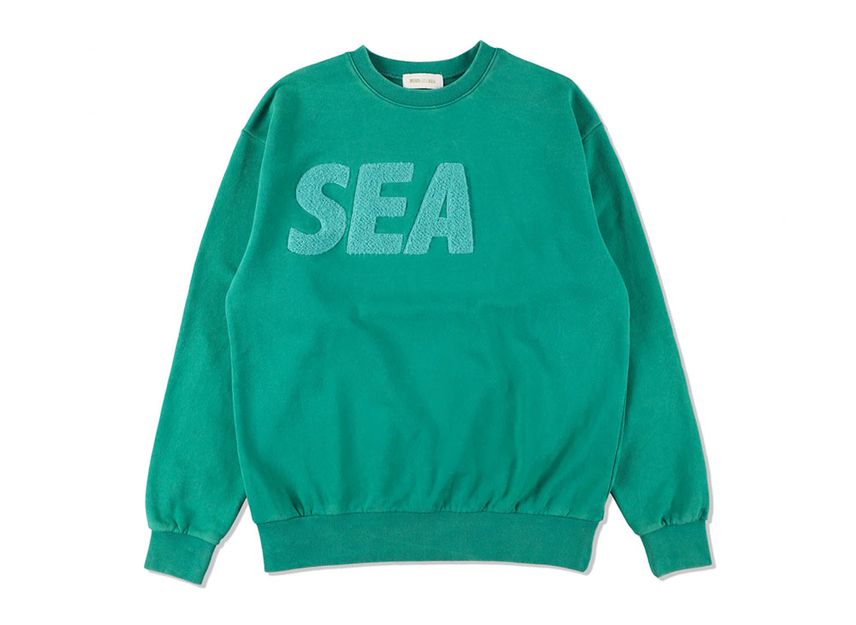WINDANDSEA CHENILLE EMB SULFUR CREW NECK WINDANDSEA CHENILLE EMB SULFUR CREW NECK