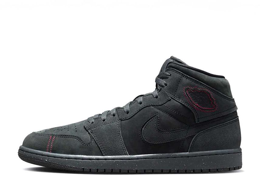 Air jordan 1 mid top se black smoke grey