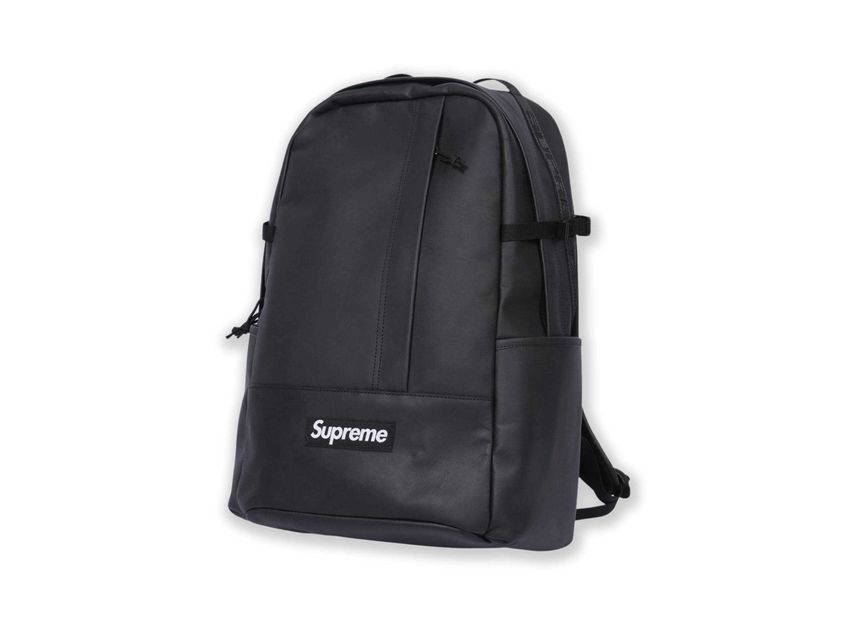 Supreme black top leather backpack