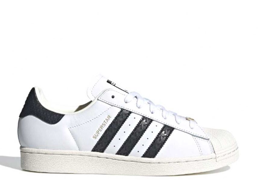 Adidas superstar womens top white black gold