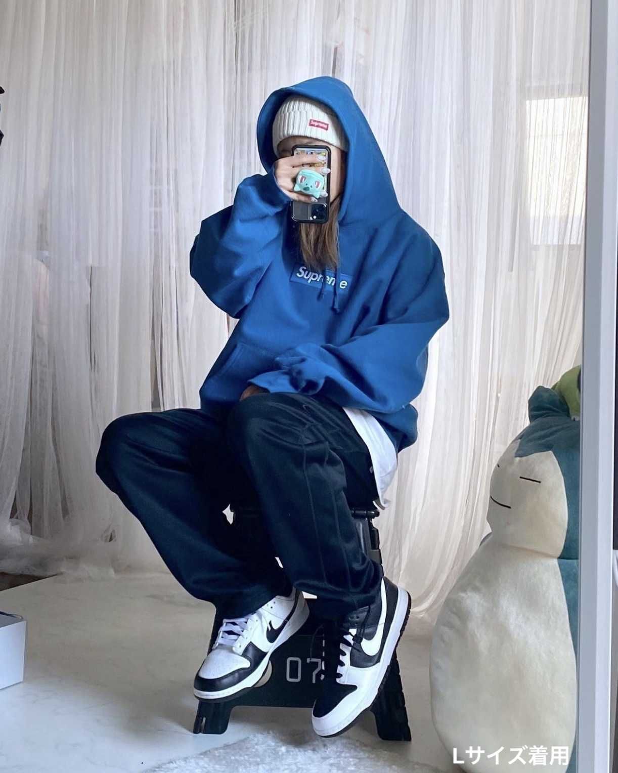 Supreme Box Logo 23fwフーディー パーカー 青 ブルー Supreme Box Logo Hooded Sweatshirt 