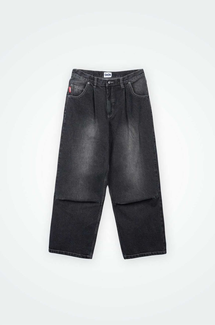 9090 King Logo Denim Buggy Pants Black L 9090 King Logo Denim Buggy Pants Black L