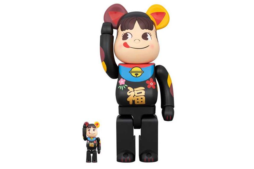 「BE@RBRICK 招き猫 ペコちゃん 福 黒 100% & 400%」が不二家ネットショップ「Family Town」にて販売!