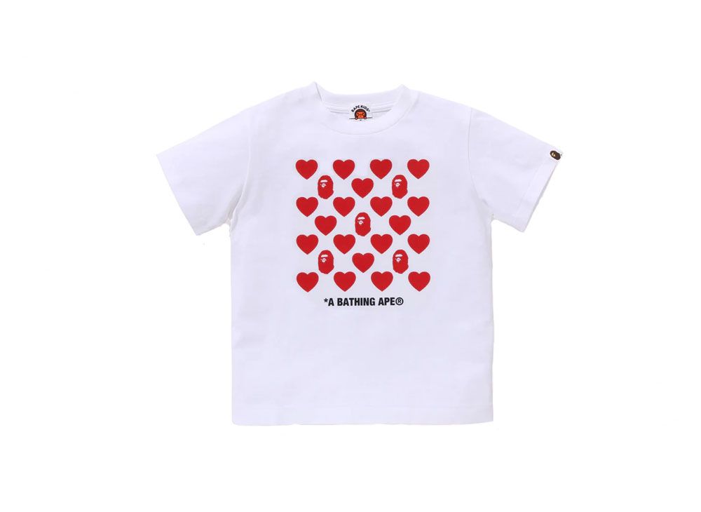 A BATHING APE Kids Valentine Box Tee 