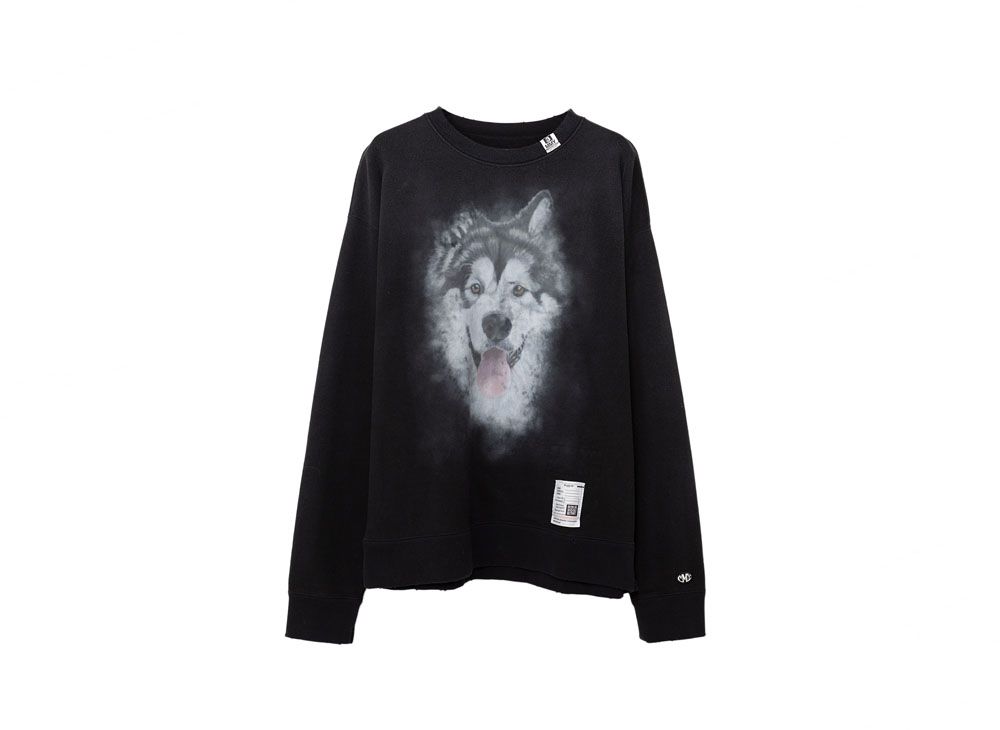 Maison MIHARA YASUHIRO Distressed Dog Printed Sweatshirt 