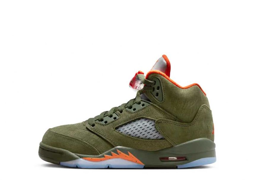 ナイキ GS エアジョーダン5 レトロ "オリーブ"