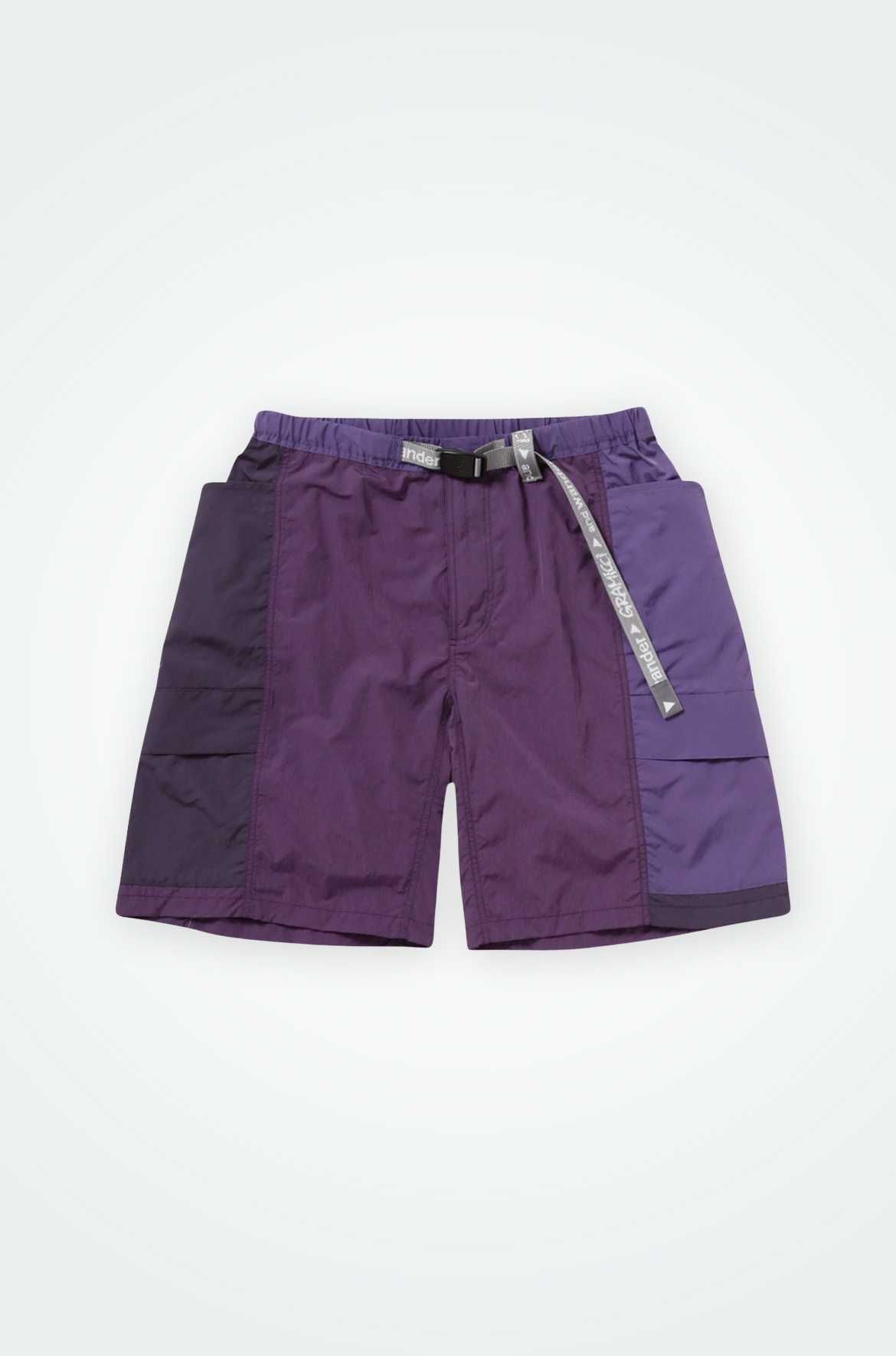 グラミチ x アンドワンダー パッチワーク ウインド ショーツ 