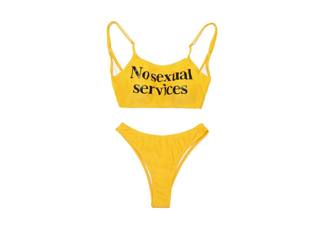 FR2 ビキニ　イエロー　free size 2lines Triangle Bikini – #FR2