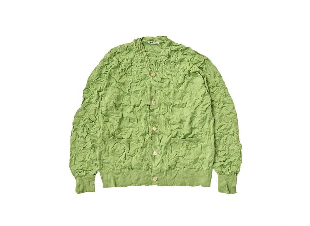 WRINKLED DRY COTTON KNIT CARDIGAN