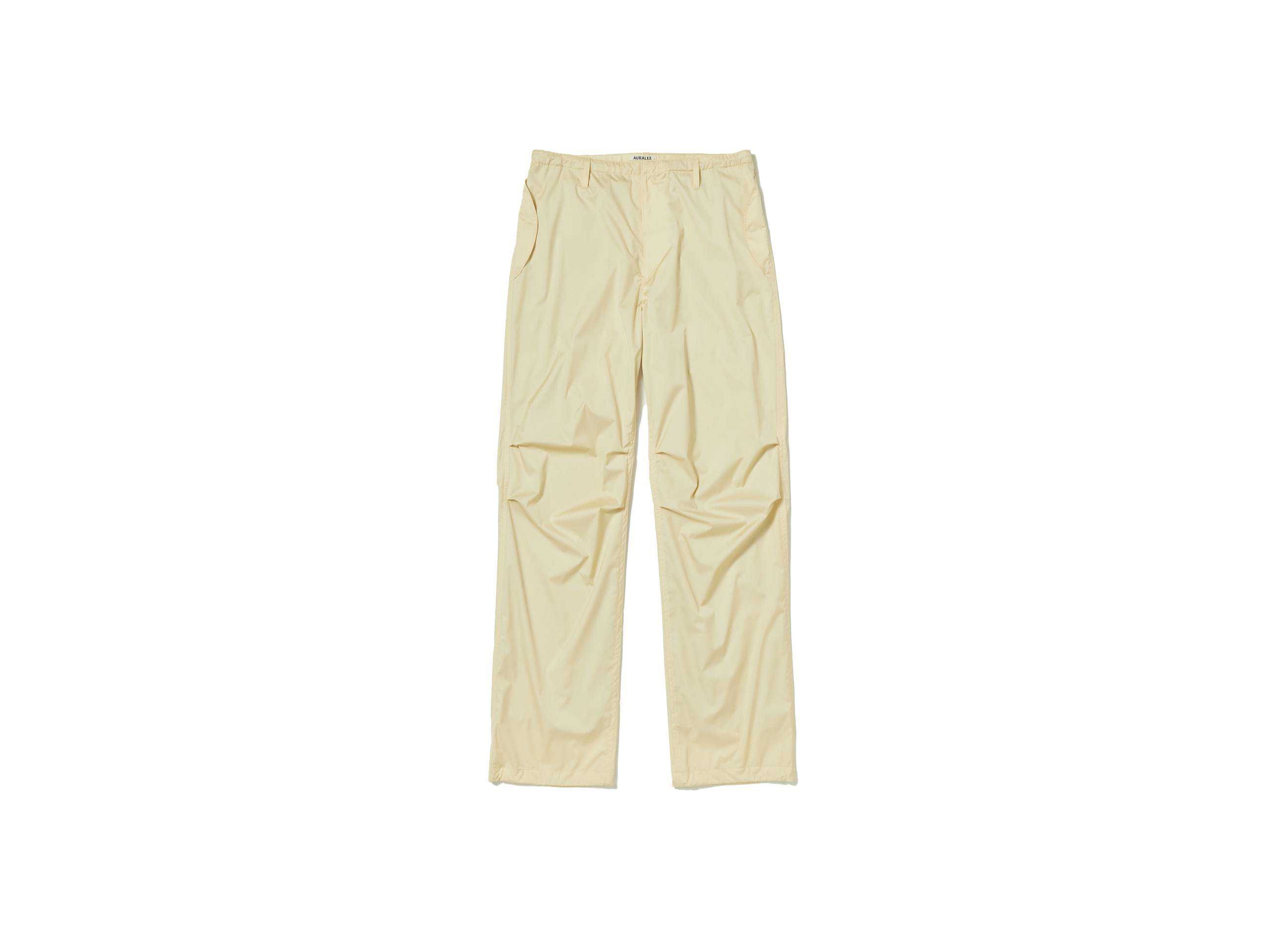 AURALEE ハードツイスト ポリエステルラミネート フィールドパンツ