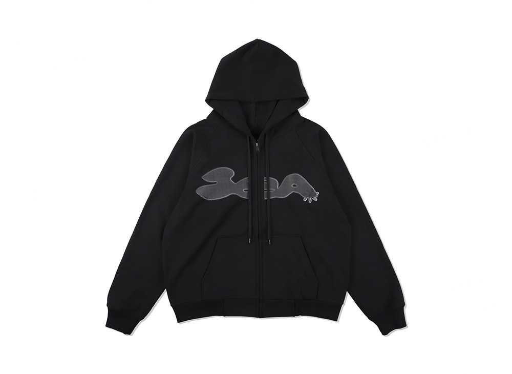 WIND AND SEA SEA HOODIE / BLACK-WHITE ごて L 