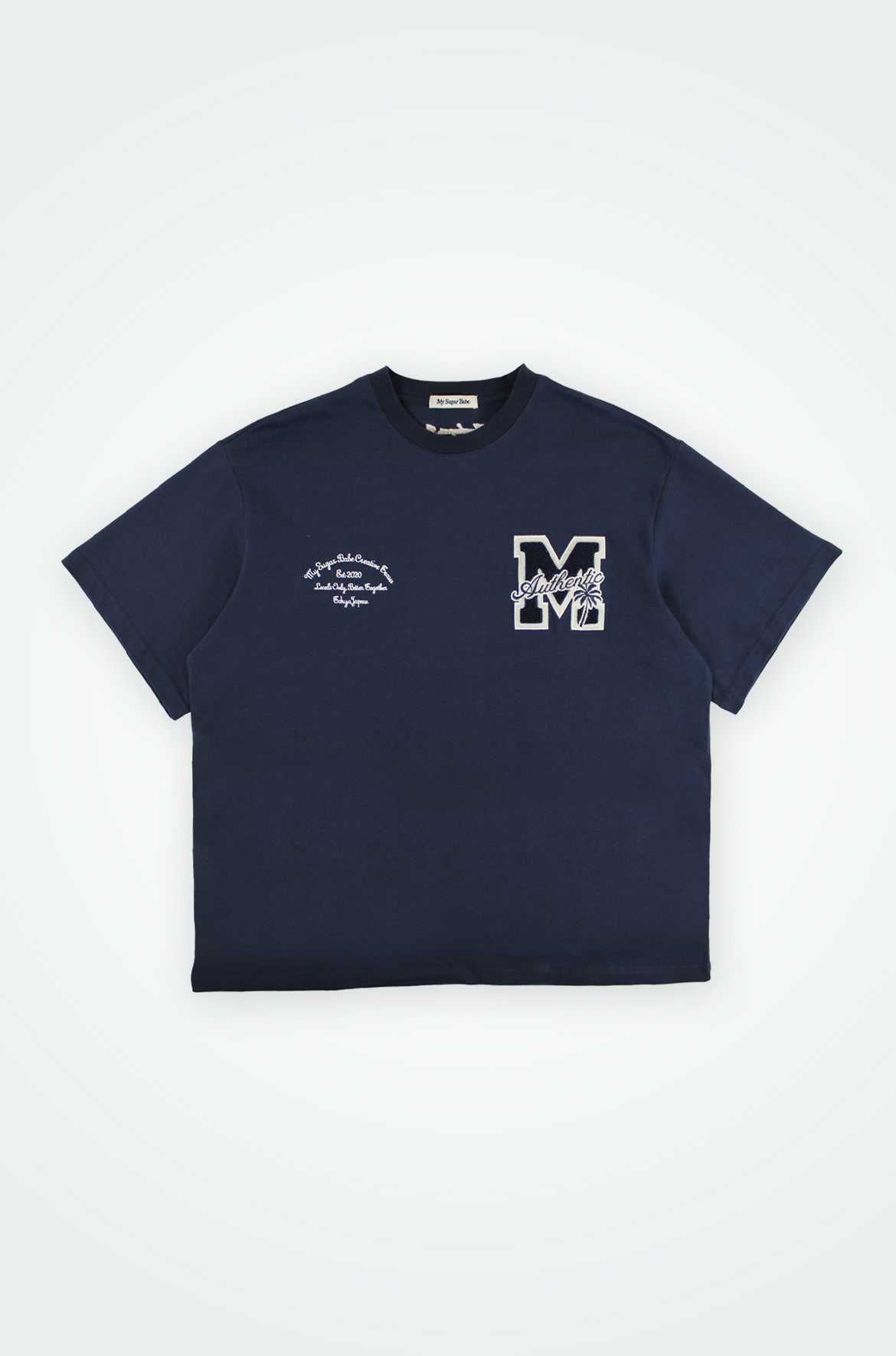 M college logo wappen tee 'Navy'