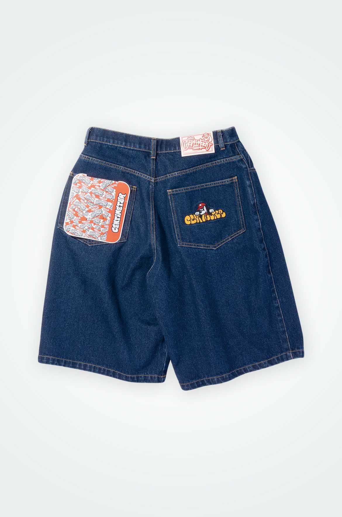 wide denim half pants 'Indigo'