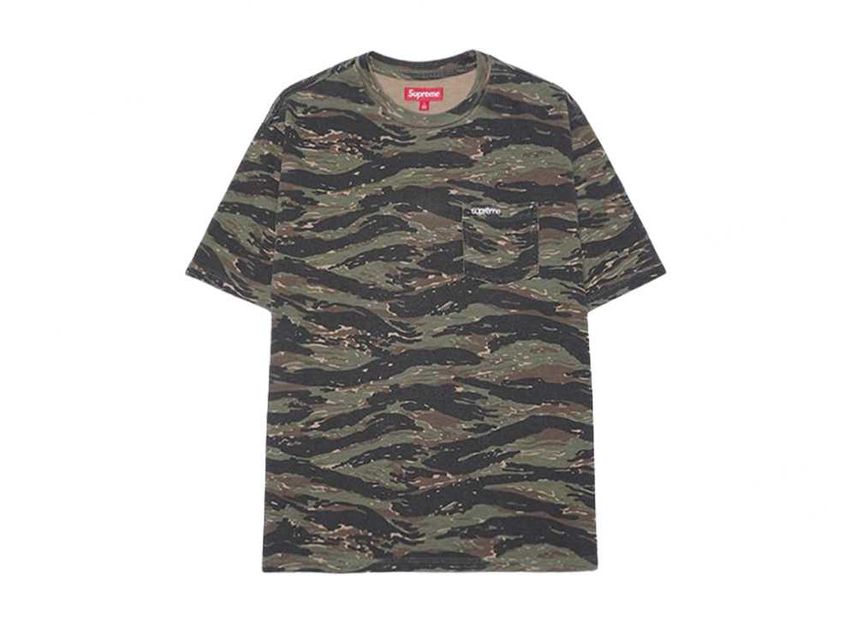 Supreme S S Pocket Tee Tiger Camo 24SS SNKRDUNK