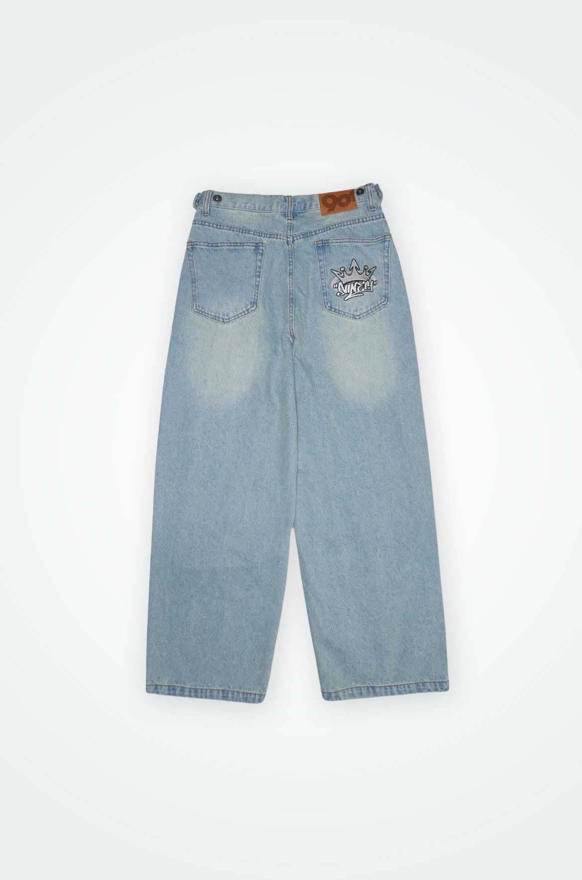 9090バギーデニム Lサイズ Rhinestone Buggy Denim Pants【9090 girl】 – YZ