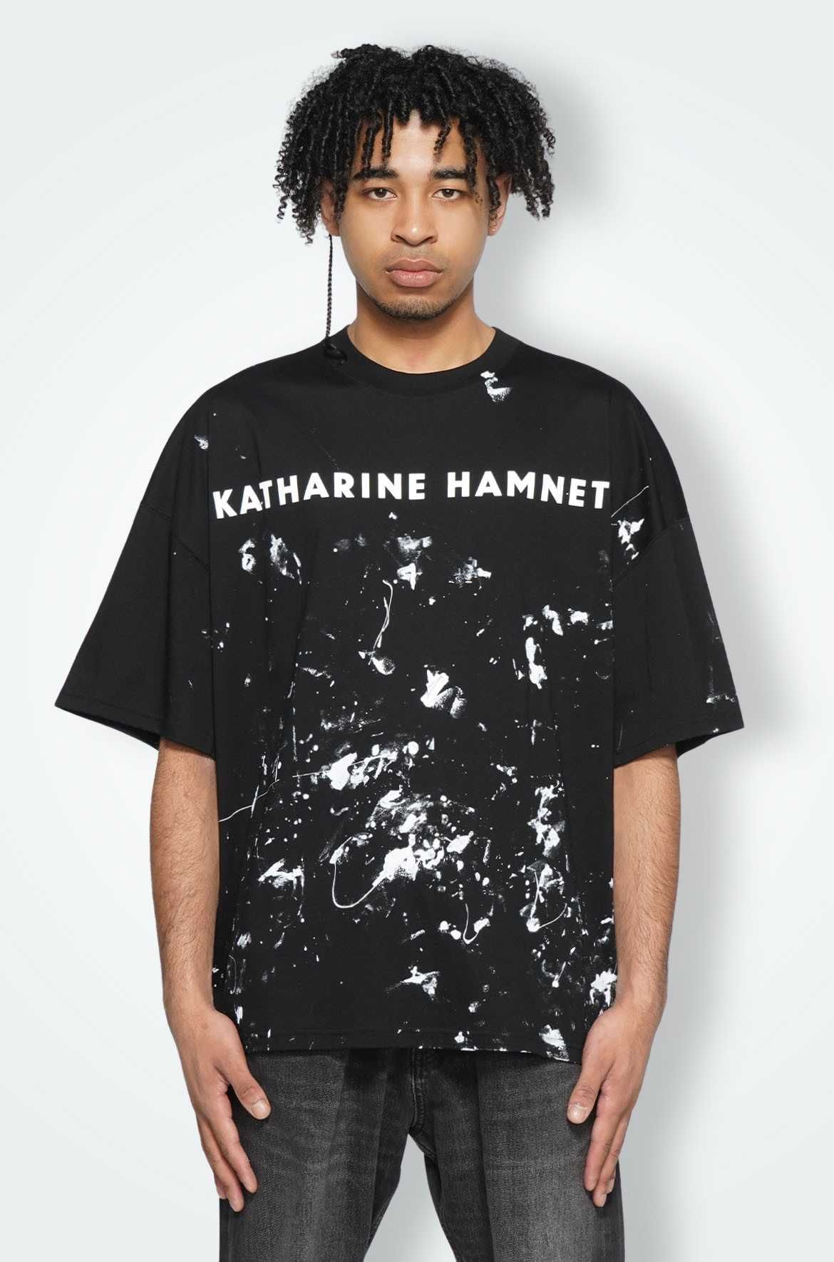 Katharine ロゴTシャツ 半袖 キャサリン ハムネット ロゴ オーバーサイズTシャツ 