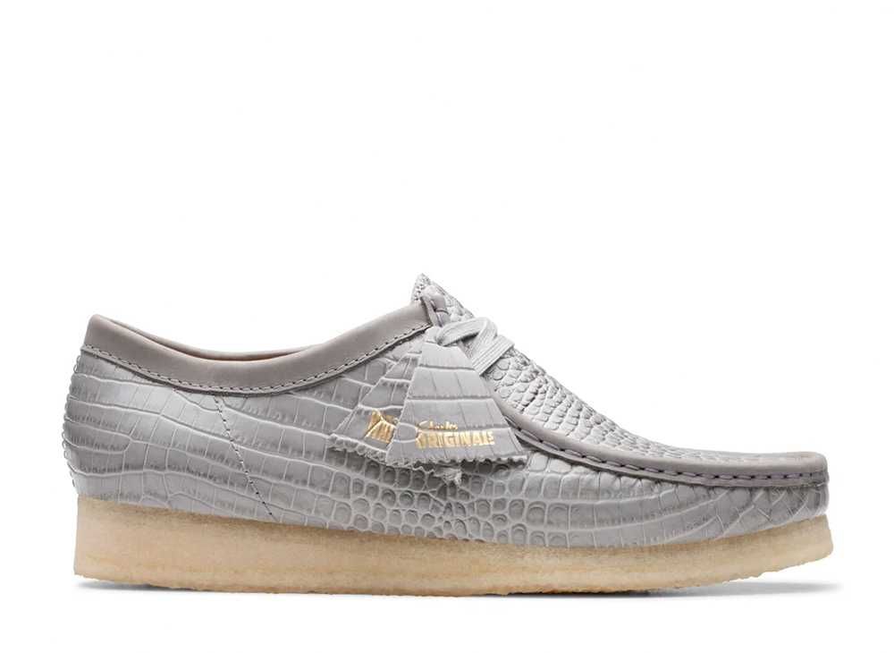 Clark's /wallabee Grey croco クラークスワラビー