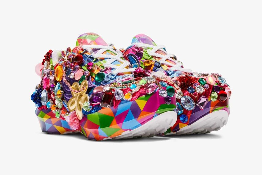 海外発売中|COMME des GARÇONS × Salomon SR811 Embellished Platform "Multi"|抽選/販売/定価情報