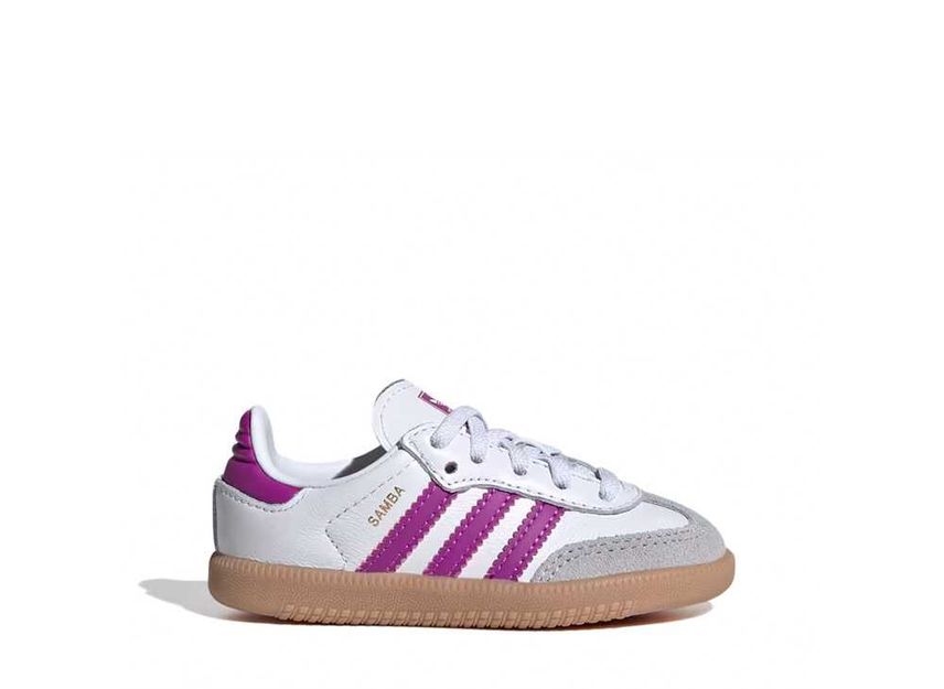 adidas Originals INFANT Samba OG Cloud White Purple Burst Gum IE8852 SNKRDUNK