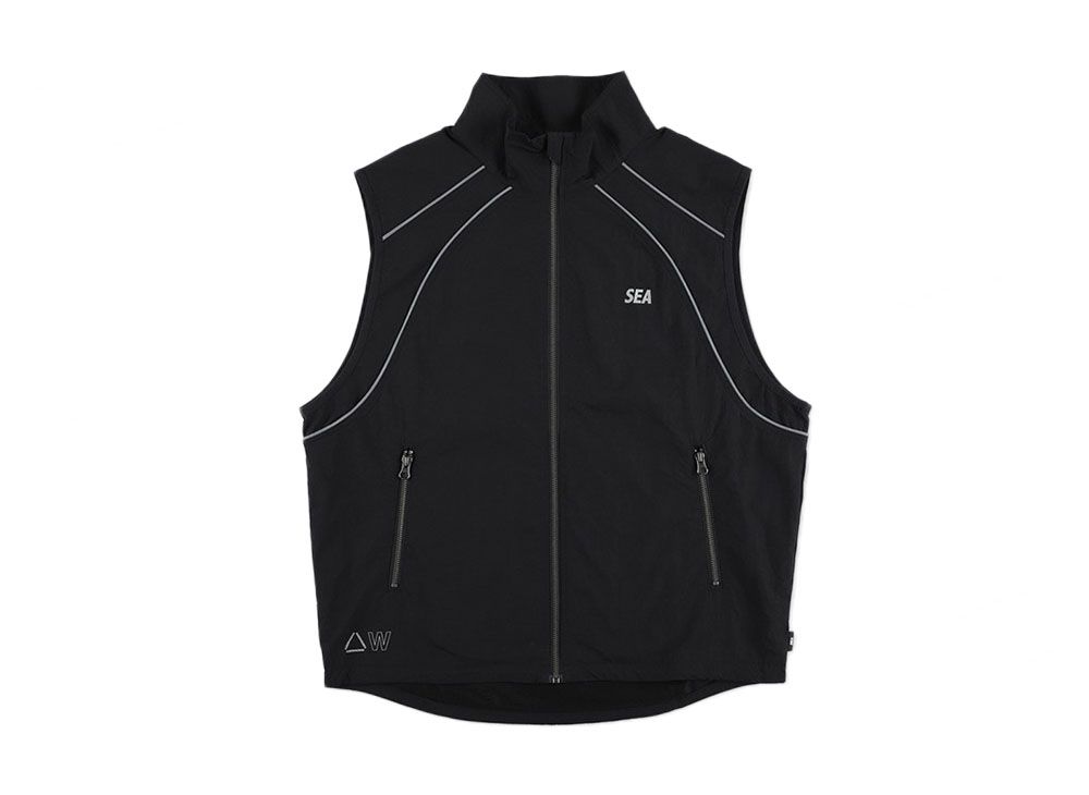 WIND AND SEA Reflective Piping Track Vest 