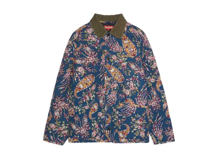 Quilted paisley jacket supreme shop