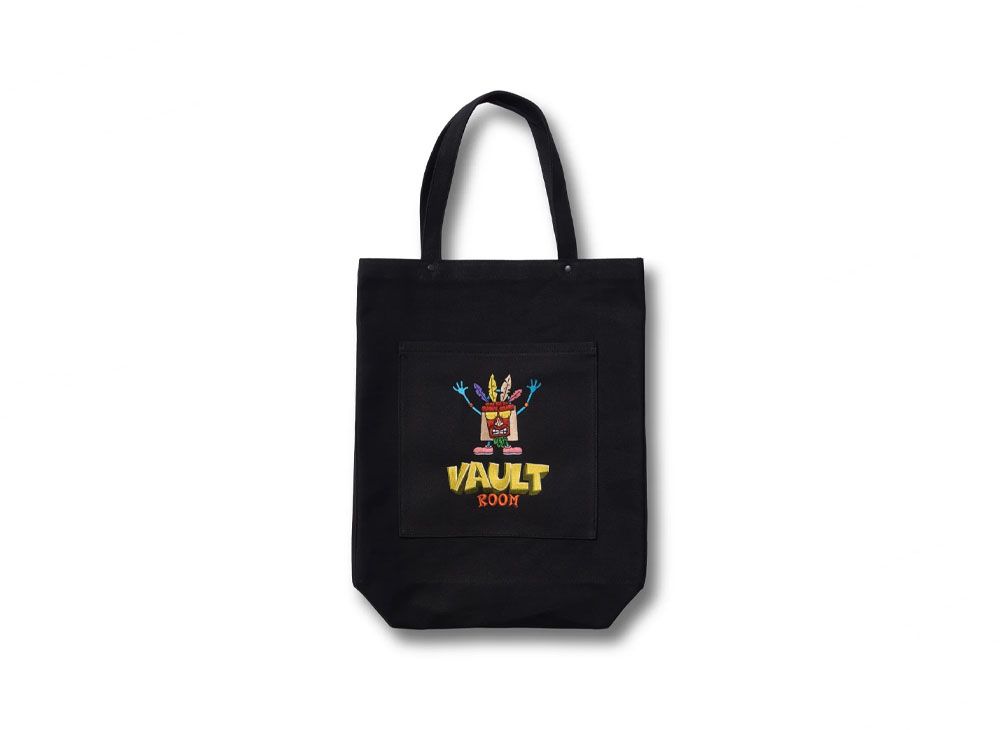 バッグ vaultroom LOGO CANVAS TOTE BAG / ORANGE LOGO CANVAS TOTE BAG / ORANGE – VAULTROOM
