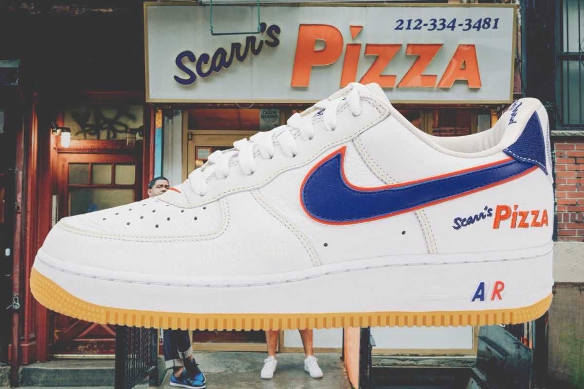 最新リーク|Scarr's Pizza × Nike Air Force 1 Low "White/Deep Royal Blue"|抽選/販売/定価情報