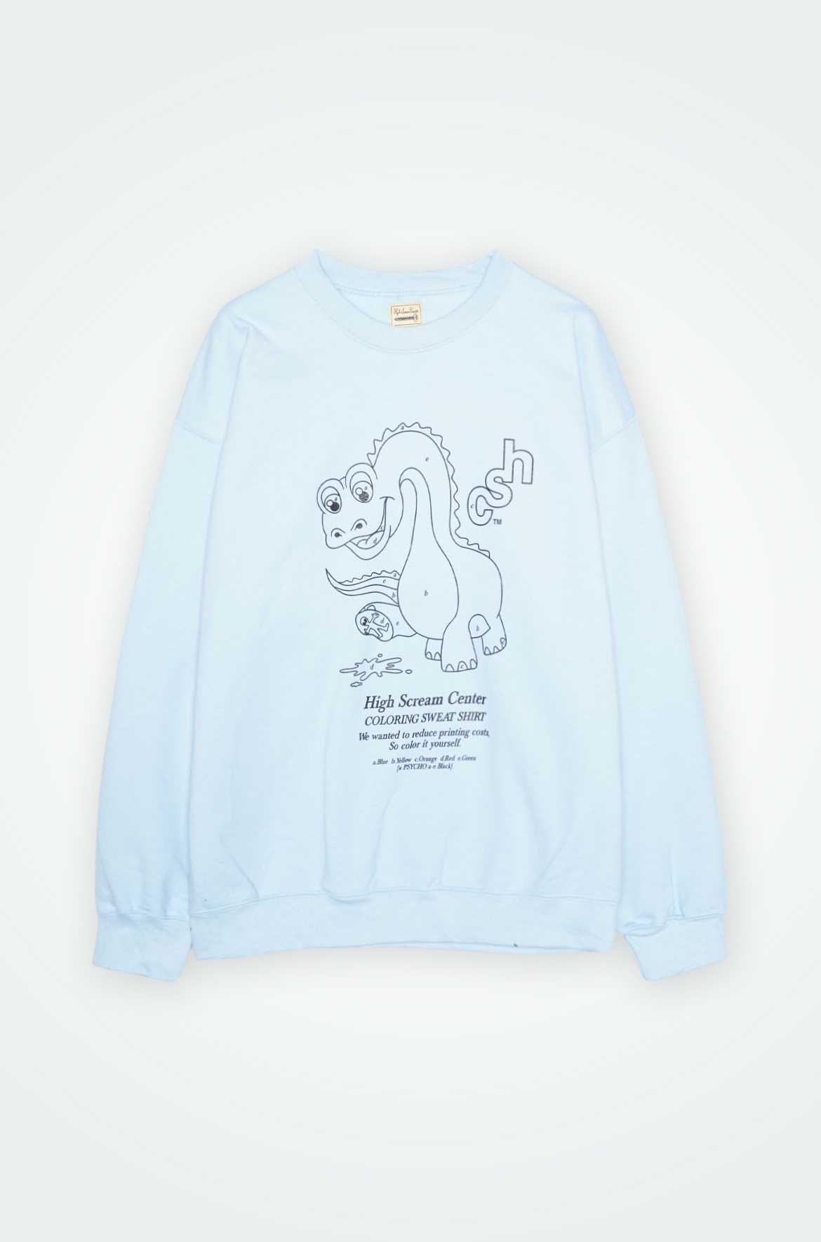 ハイ スクリーム センター カラーリングスウェットシャツ 