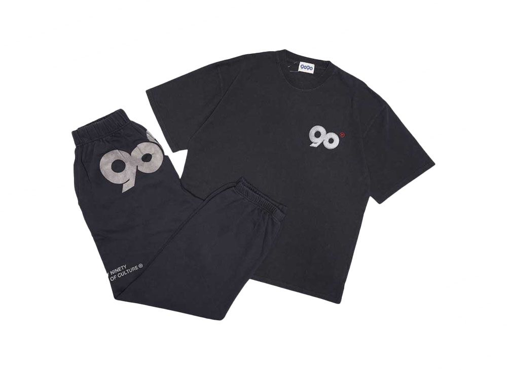 9090 NINETY NINETY セットアップ チャコールピンク 紛らわし 