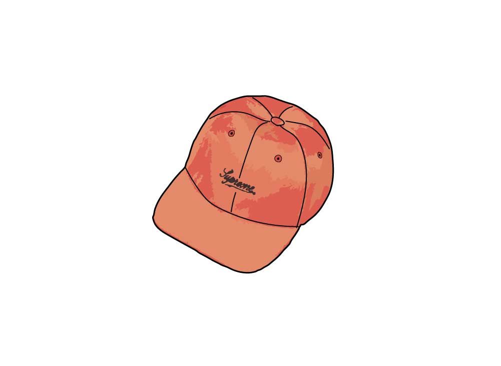 Supreme Bleached Chino 6-Panel Orange PALISADES