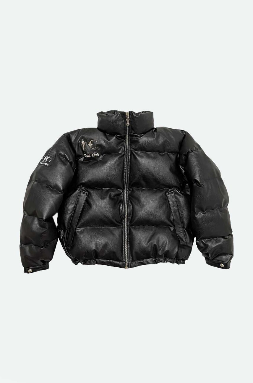 THUG CLUB TC Leather Puffer Jacket THUG CLUB TC Leather Puffer Jacket
