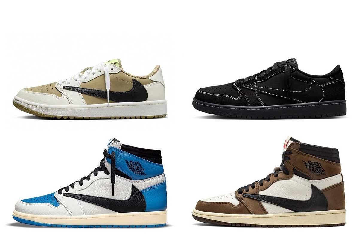 Travis Scott × Nike WMNS Air Jordan 1 Retro Low OG \"Canary\" 黒タグ付き】トラヴィス・スコット × ナイキ ウィメンズ エア