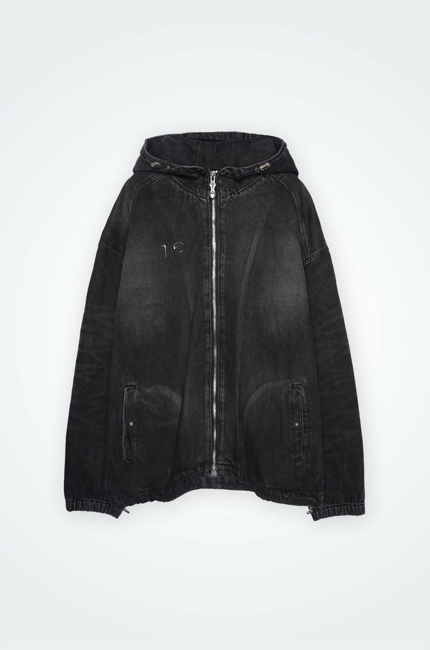 THUG CLUB Basic Emblem Denim Jacket THUG CLUB Basic Emblem Denim Jacket