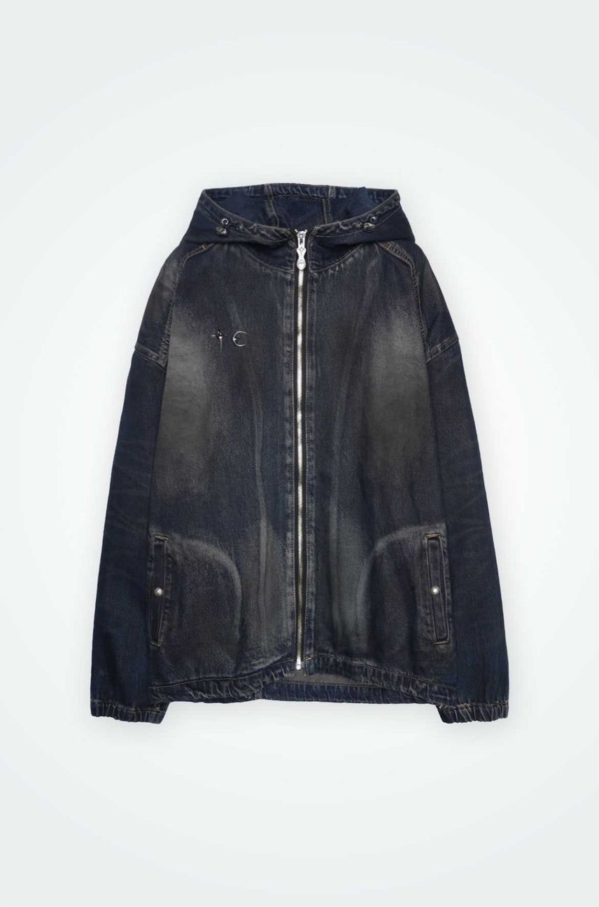 THUG CLUB Basic Emblem Denim Jacket THUG CLUB Basic Emblem Denim Jacket